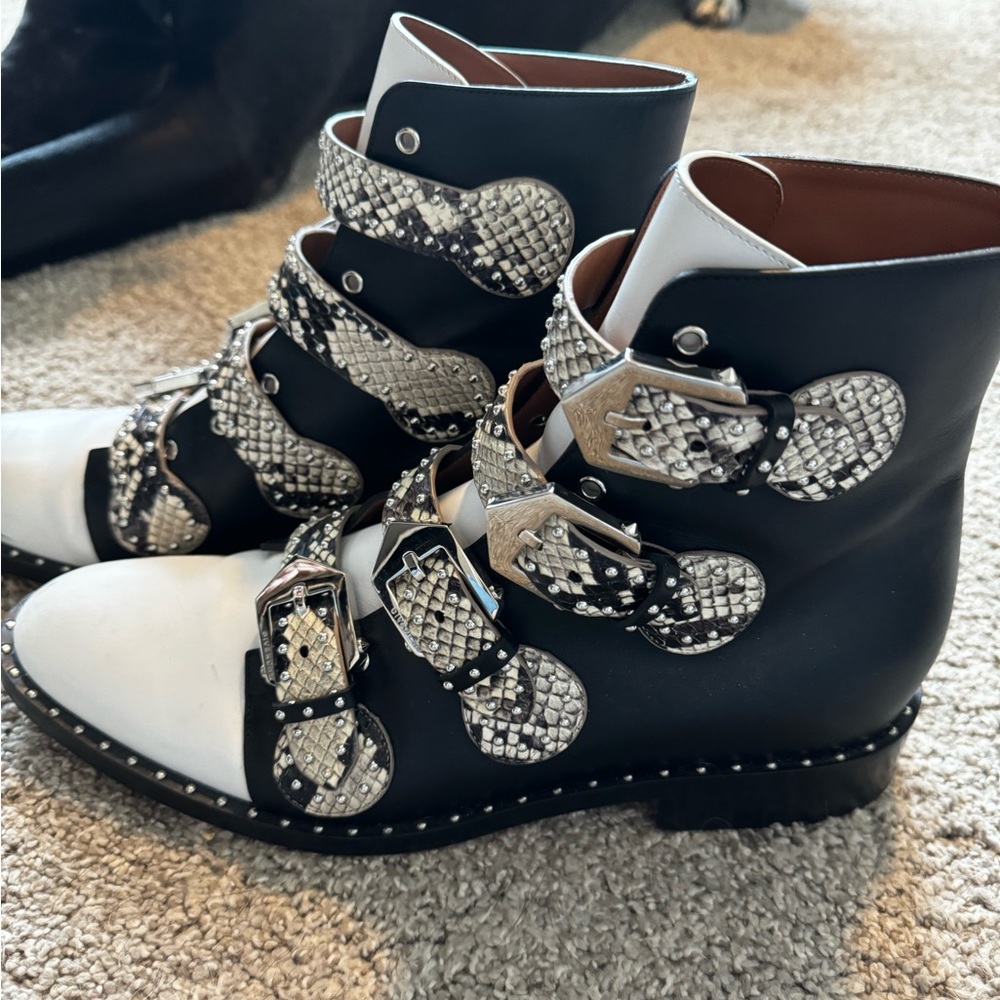 Givenchy Multi-Strap Snakeskin Boot Sz 41